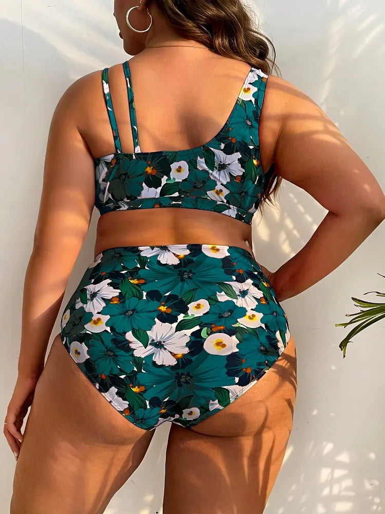 Maillot de bain femme grande taille | modèle #ELEGANT GARDEN