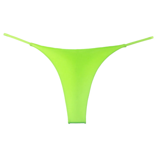 Bas de maillot de bain string de couleur verte fluo 