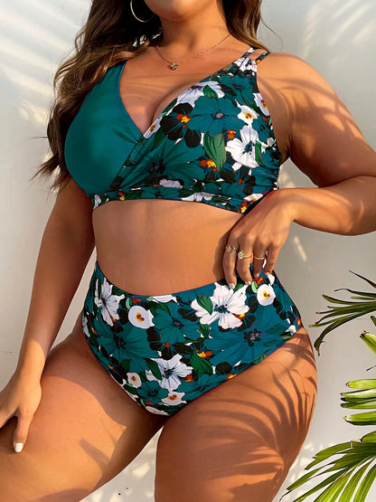 Maillot de bain femme grande taille | modèle #ELEGANT GARDEN