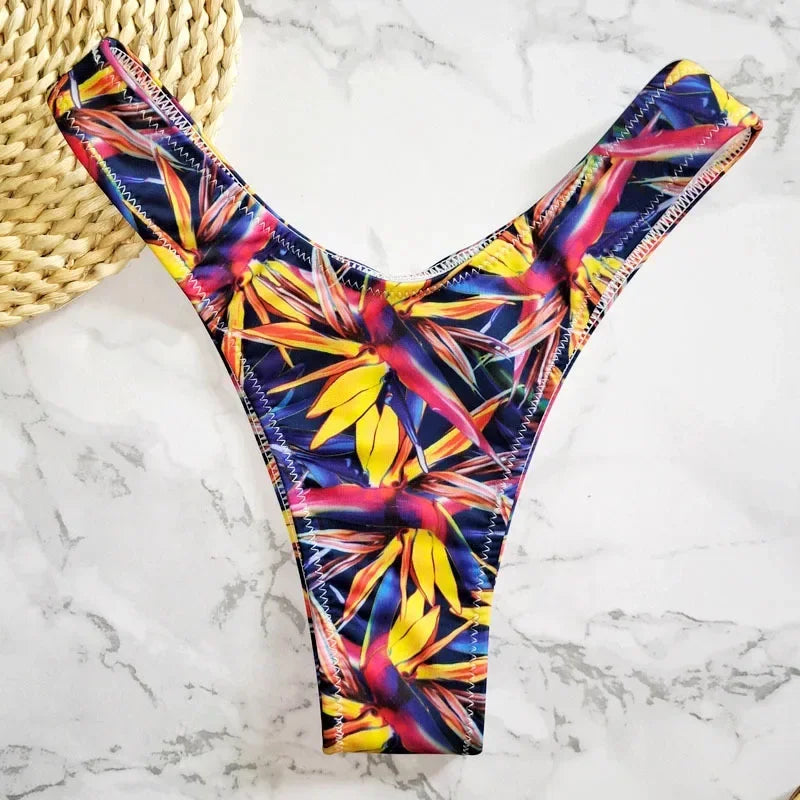 Bas de maillot de bain en V | modèle #SUNFLOWER